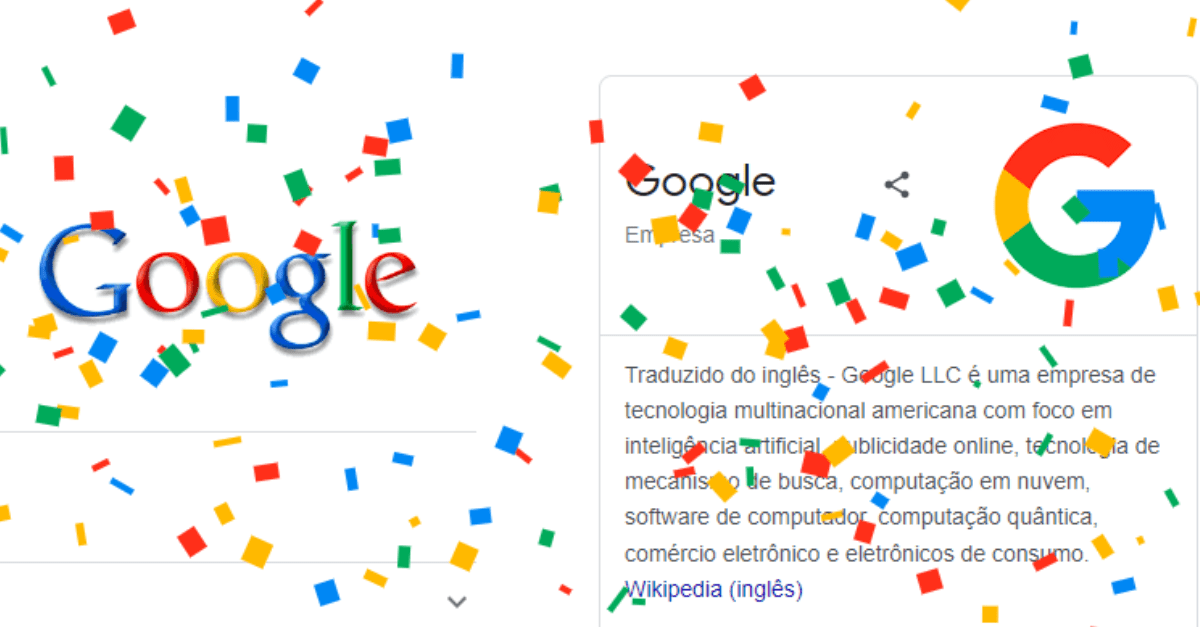 Comemoração dos 25 anos do Google traz novos papéis de parede e descontos